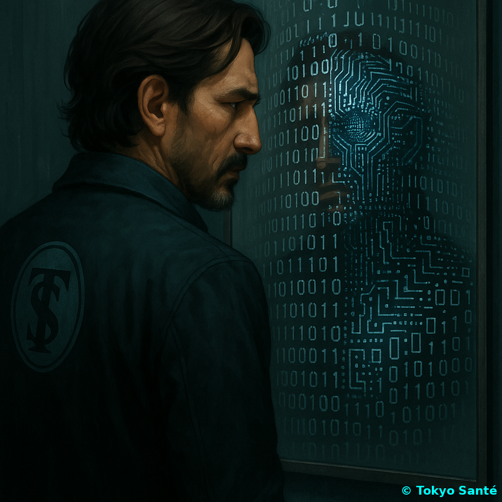 signed_Réflexion numérique d'un homme cybernétique